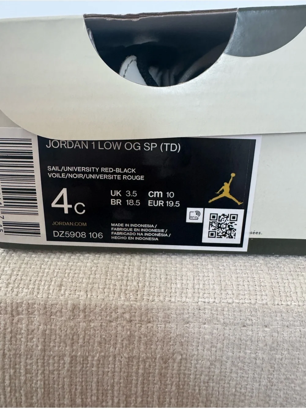 Jordan Kids Black and White Sneakers
